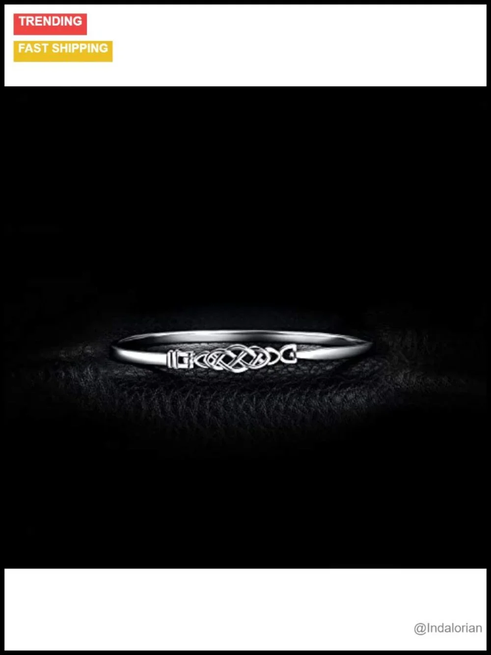 925 Sterling Silver Celtic Love Knot Bangle Bracelet for Women